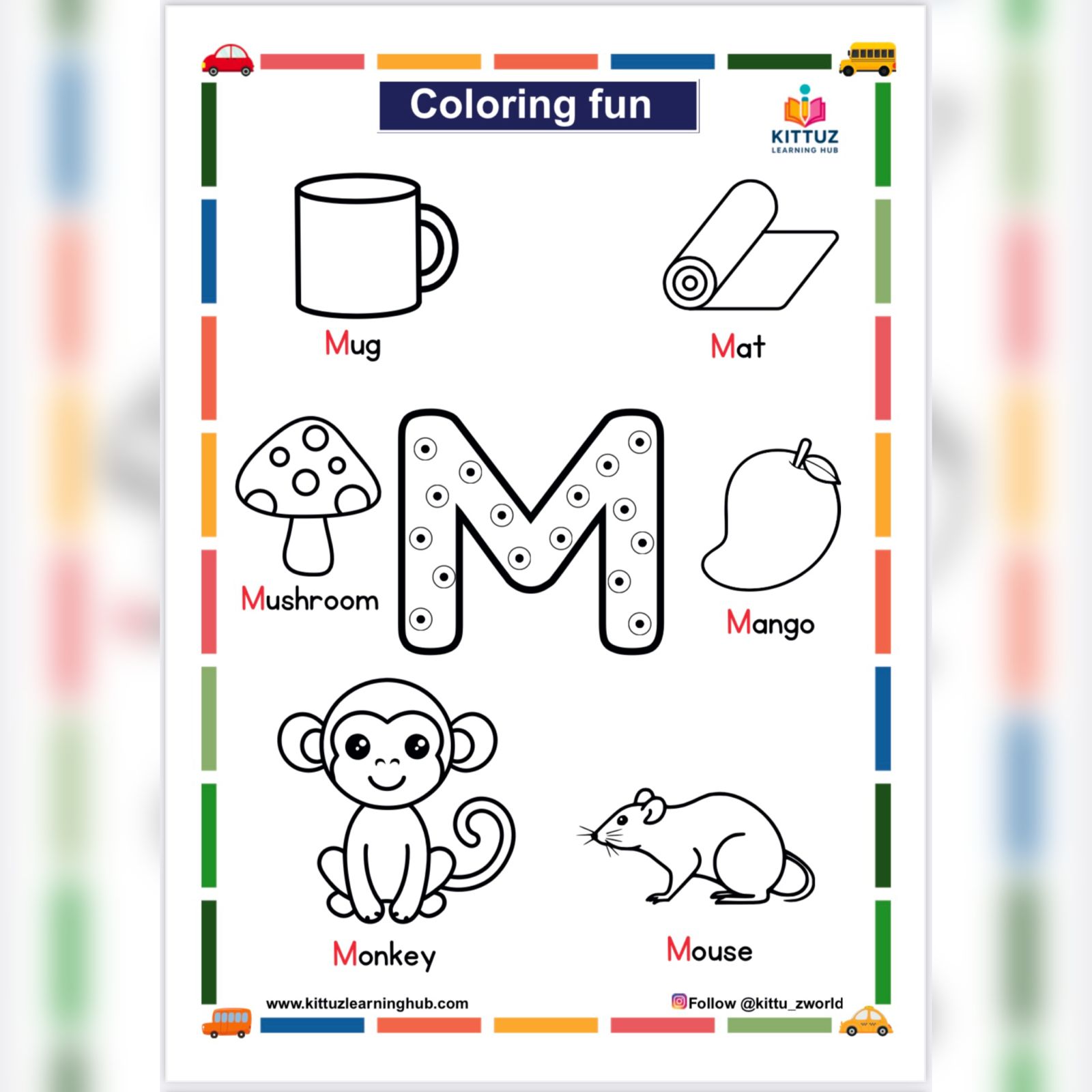 A–Z Alphabet Colouring Fun Worksheets - Image 3