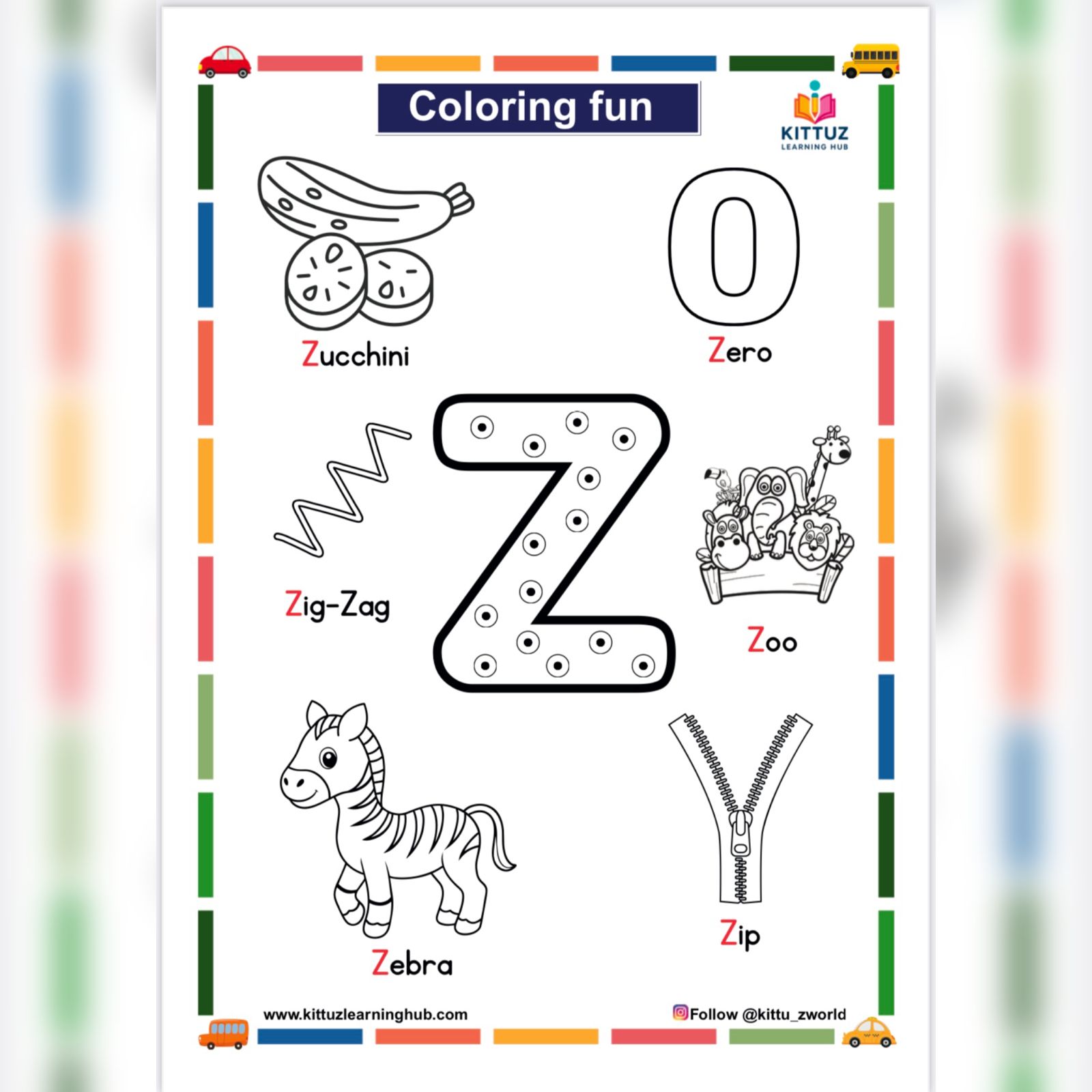 A–Z Alphabet Colouring Fun Worksheets - Image 4