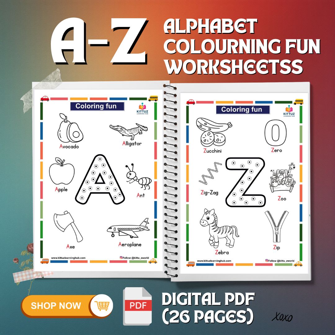 A–Z Alphabet Colouring Fun Worksheets