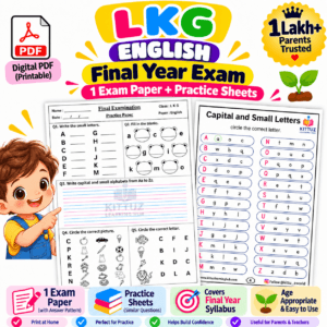LKG English Final Exam Worksheets Pdf