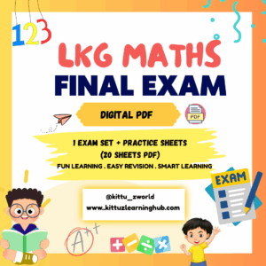 LKG Maths Final Exam Worksheets + Practice Pack (20 Sheets PDF)