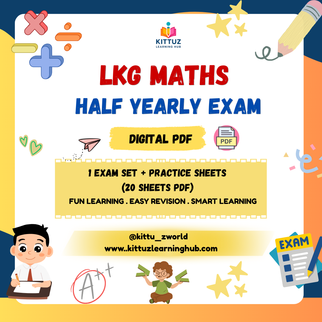 LKG Maths Half Yearly Exam Digital PDF