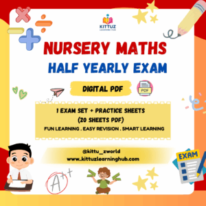 Nursery Maths Half Yearly Exam Digital PDF