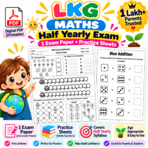 LKG Maths Half Yearly Exam Digital PDF