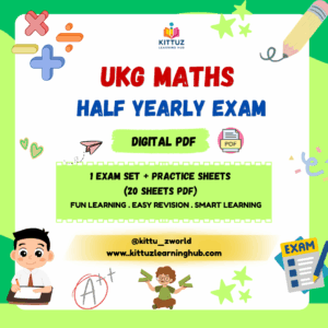 UKG Maths Half Yearly Exam PDF