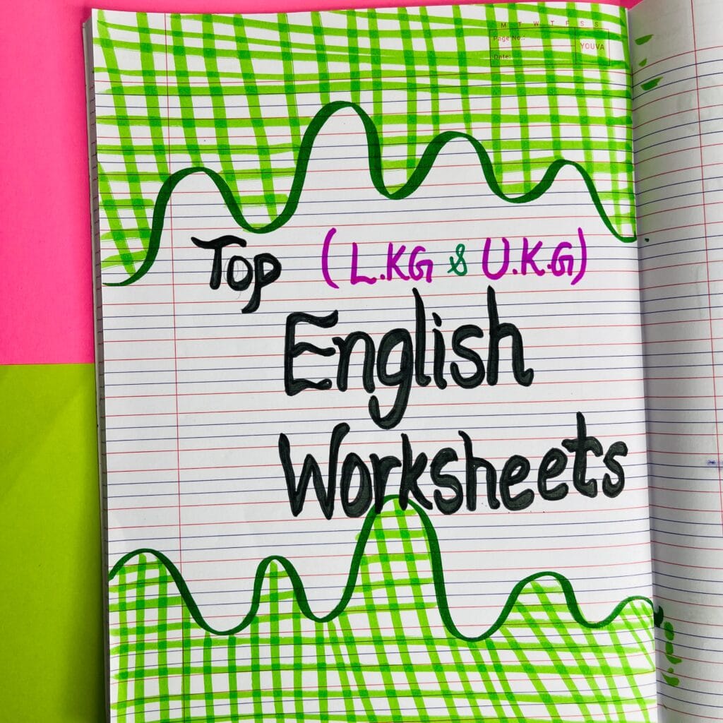 Free English Worksheets PDF (LKG & UKG)