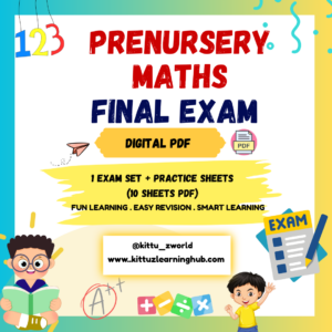 Pre-Nursery Maths Final Exam – Digital PDF