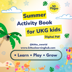 UKG Kids Summer Worksheets Bundle