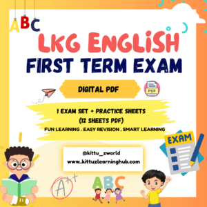 LKG English First Term Exam PDF