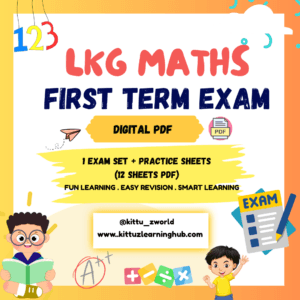 LKG Maths First Term Exam PDF