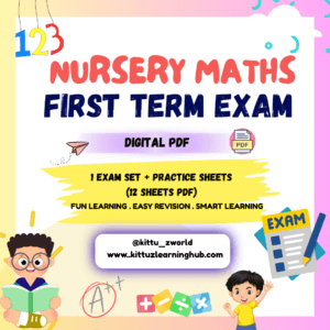 Nursery Maths First Term Exam PDF