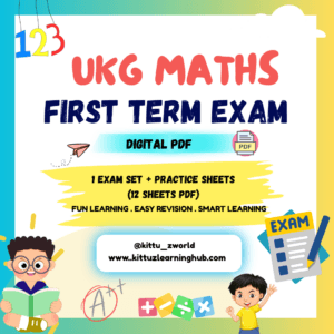 UKG Maths First Term Exam Pdf