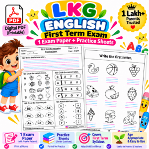 LKG English First Term Exam PDF