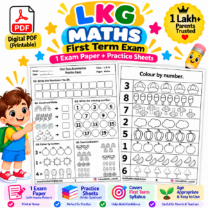 LKG Maths First Term Exam PDF