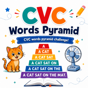 CVC Words Pyramid Printable PDF